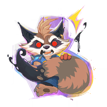 Rocket Raccoon Symbiote Raccoon spray