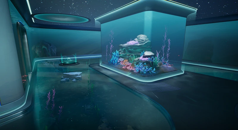 Aquarium on Alchemax Headquarters in Marvel Rivals