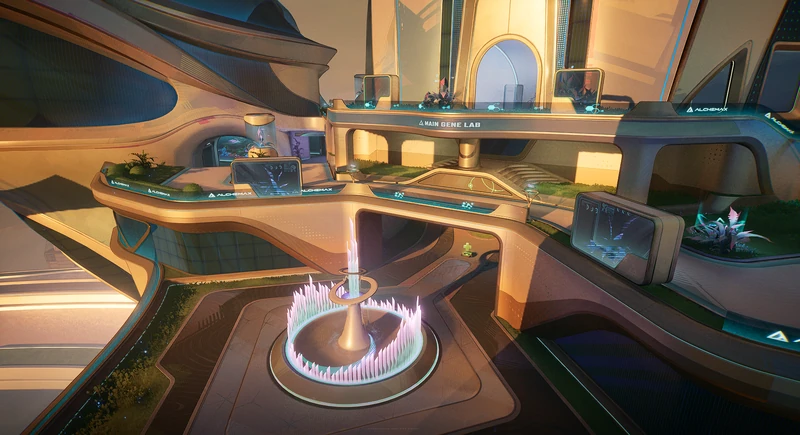 Main Gene Lab (Entrance) on Alchemax Headquarters in Marvel Rivals