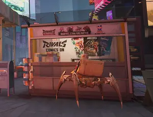 Marvel Rivals Comic Stand on Times Square in Marvel Rivals