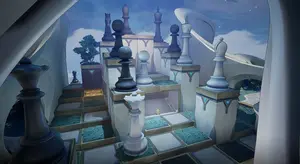 Giant Chessboard on Grand Garden in Marvel Rivals