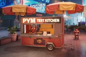 Pym Test Kitchen Food Truck on Times Square in Marvel Rivals